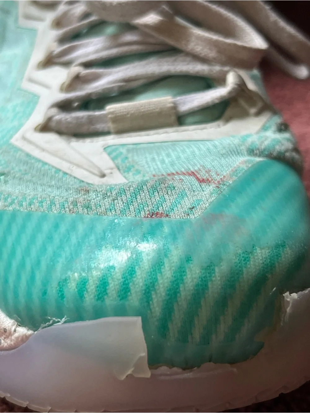 MOOLAH Women's Mint Green Athletic Sneakers.Some stains and rips as shown.
